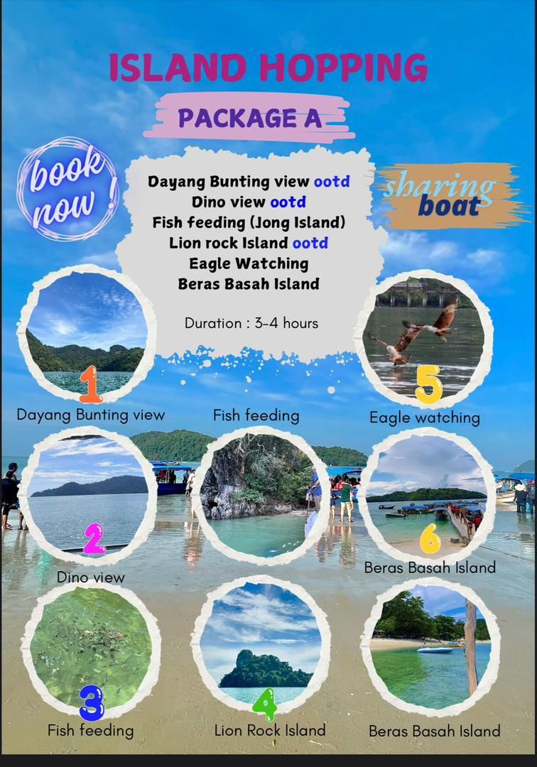 Island Hopping Langkawi – Package A (Sharing Boat)