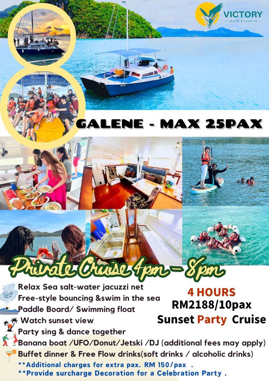 Private Sunset Party Cruise Langkawi - 10 Pax (Up to 25pax) | Galene